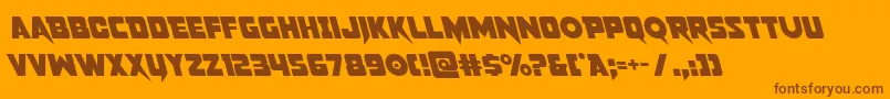 pistoleerleft Font – Brown Fonts on Orange Background