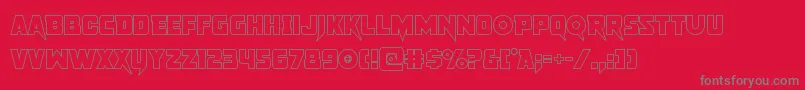 pistoleerout Font – Gray Fonts on Red Background