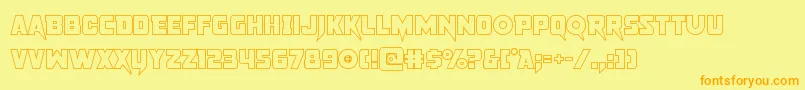 pistoleerout Font – Orange Fonts on Yellow Background