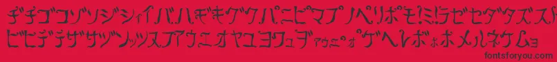 Retra ffy Font – Black Fonts on Red Background