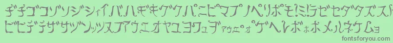 フォントRetra ffy – 緑の背景に灰色の文字