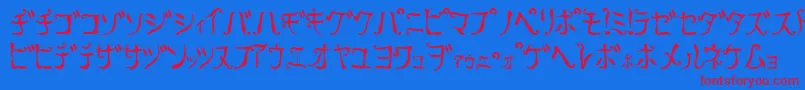 Retra ffy Font – Red Fonts on Blue Background