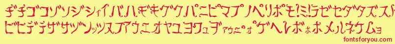 Retra ffy Font – Red Fonts on Yellow Background