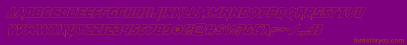 pistoleeroutsuperital Font – Brown Fonts on Purple Background