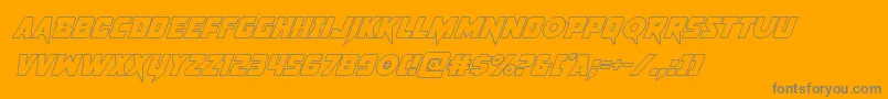 pistoleeroutsuperital Font – Gray Fonts on Orange Background