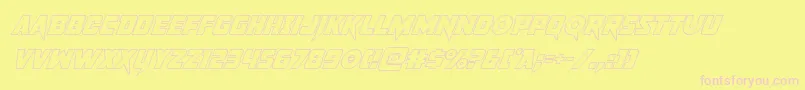 pistoleeroutsuperital Font – Pink Fonts on Yellow Background