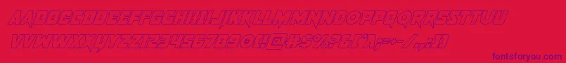 pistoleeroutsuperital Font – Purple Fonts on Red Background
