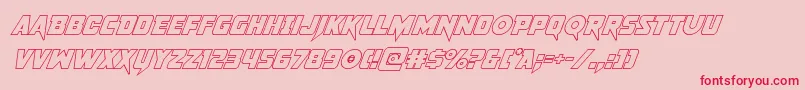 pistoleeroutsuperital Font – Red Fonts on Pink Background