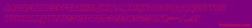 pistoleeroutsuperital Font – Red Fonts on Purple Background