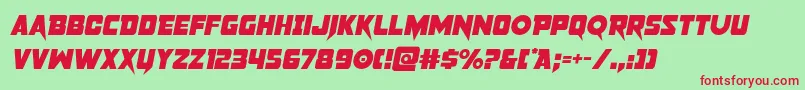pistoleersemital Font – Red Fonts on Green Background