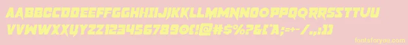 pistoleersemital Font – Yellow Fonts on Pink Background