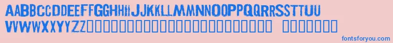 PISTOLGR-fontti – siniset fontit vaaleanpunaisella taustalla