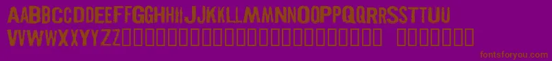 PISTOLGR Font – Brown Fonts on Purple Background