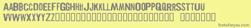 PISTOLGR Font – Gray Fonts on Yellow Background