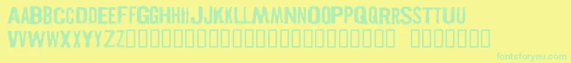 Шрифт PISTOLGR – зелёные шрифты на жёлтом фоне