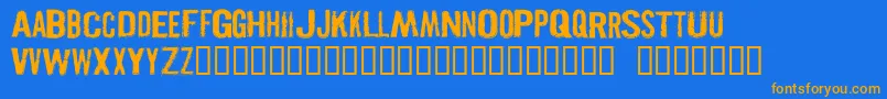 fuente PISTOLGR – Fuentes Naranjas Sobre Fondo Azul