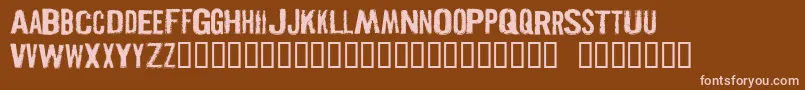 PISTOLGR Font – Pink Fonts on Brown Background