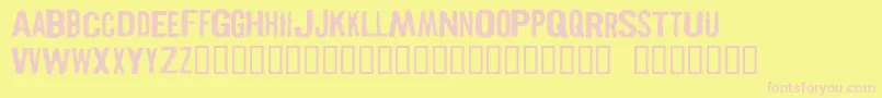 PISTOLGR Font – Pink Fonts on Yellow Background