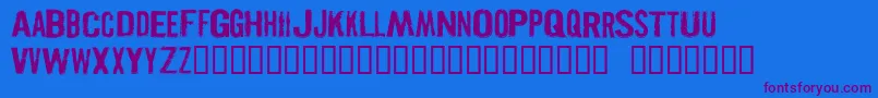 PISTOLGR Font – Purple Fonts on Blue Background