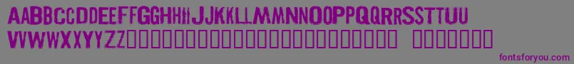 フォントPISTOLGR – 紫色のフォント、灰色の背景