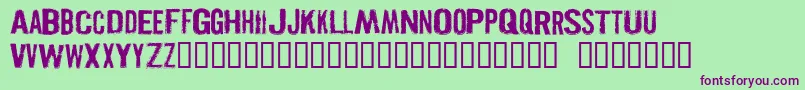 PISTOLGR Font – Purple Fonts on Green Background
