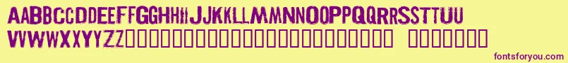 PISTOLGR Font – Purple Fonts on Yellow Background