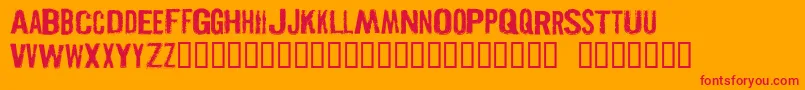 PISTOLGR Font – Red Fonts on Orange Background
