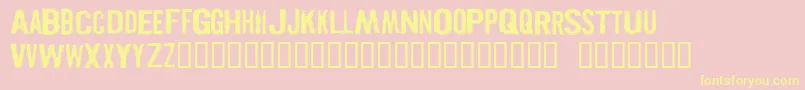 PISTOLGR Font – Yellow Fonts on Pink Background