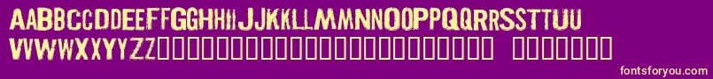 PISTOLGR Font – Yellow Fonts on Purple Background