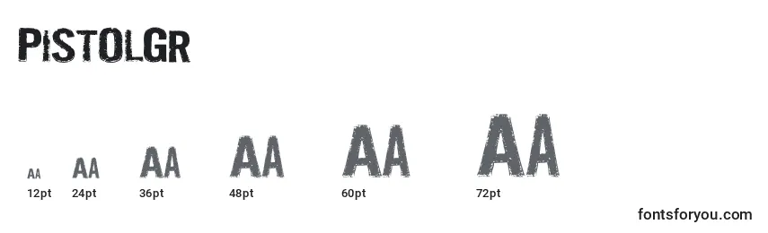 PISTOLGR Font Sizes