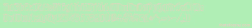 Pittoresk Hollow Font – Pink Fonts on Green Background