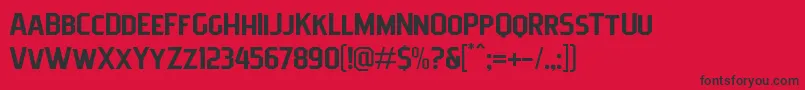 Pittsbrook Sans Font – Black Fonts on Red Background