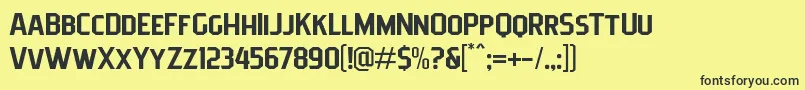 Pittsbrook Sans Font – Black Fonts on Yellow Background