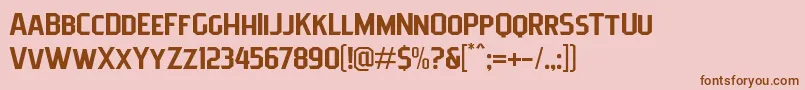 Pittsbrook Sans Font – Brown Fonts on Pink Background