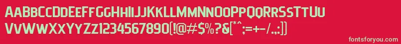 Pittsbrook Sans Font – Green Fonts on Red Background