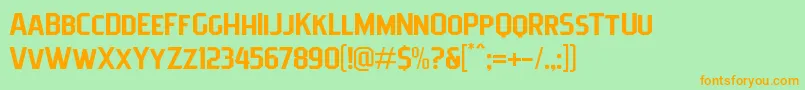 Pittsbrook Sans Font – Orange Fonts on Green Background
