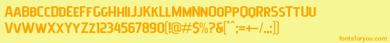 Pittsbrook Sans Font – Orange Fonts on Yellow Background
