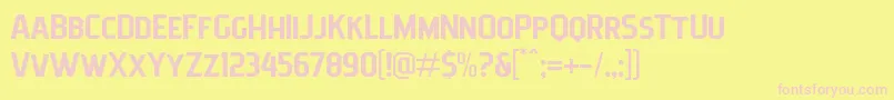 Pittsbrook Sans Font – Pink Fonts on Yellow Background