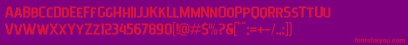 Pittsbrook Sans Font – Red Fonts on Purple Background
