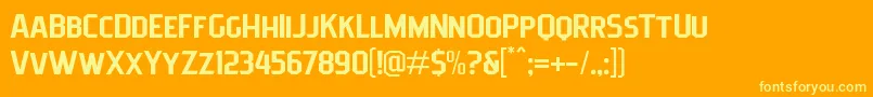 Pittsbrook Sans Font – Yellow Fonts on Orange Background