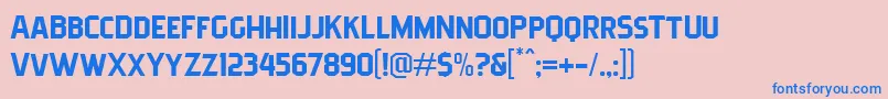 Więcej informacji o czcionce Pittsbrook Sans Czcionka Pittsbrook Sans – niebieskie czcionki na różowym tle