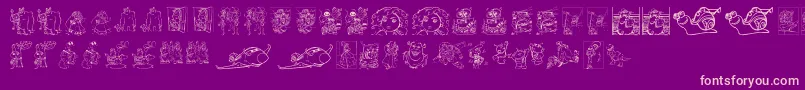 Pixar family 2 Font – Pink Fonts on Purple Background