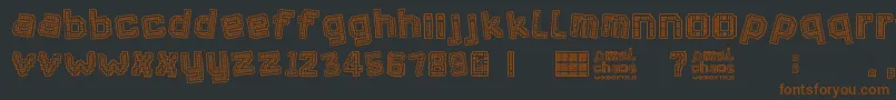 Pixel Chaos Font – Brown Fonts on Black Background