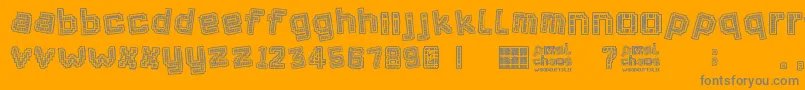 fuente Pixel Chaos – Fuentes Grises Sobre Fondo Naranja