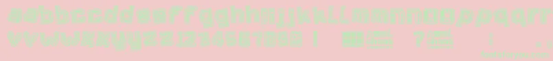 Pixel Chaos Font – Green Fonts on Pink Background