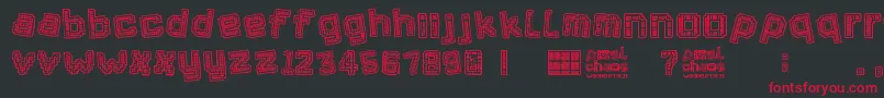 Pixel Chaos Font – Red Fonts on Black Background