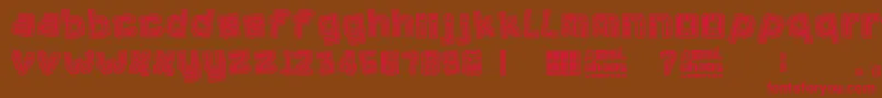 Pixel Chaos Font – Red Fonts on Brown Background