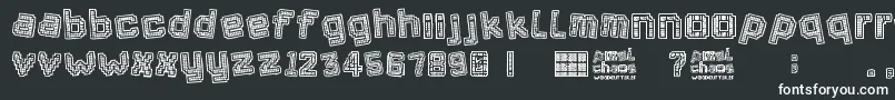 Pixel Chaos Font – White Fonts on Black Background