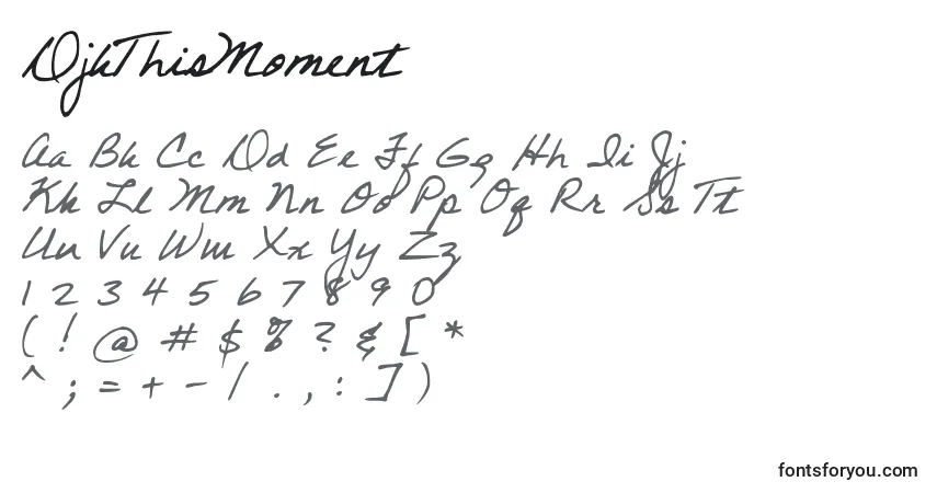 Шрифт DjbThisMoment – алфавит, цифры, специальные символы