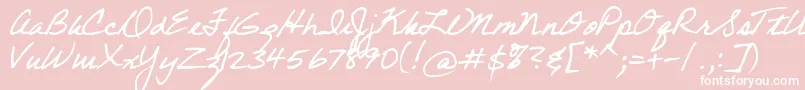 DjbThisMoment Font – White Fonts on Pink Background